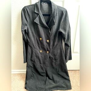 SHEIN Full Length Jacket Long Sleeve Black Size Medium US 6